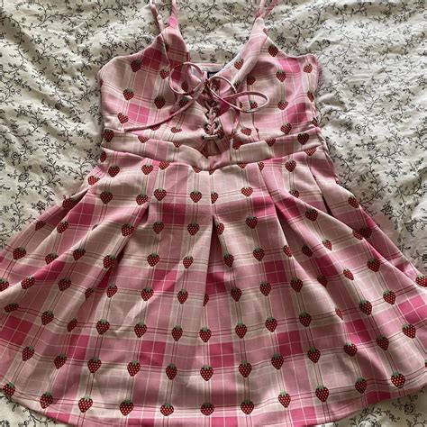 Hot Topic Women S Pink And Red Dress Depop