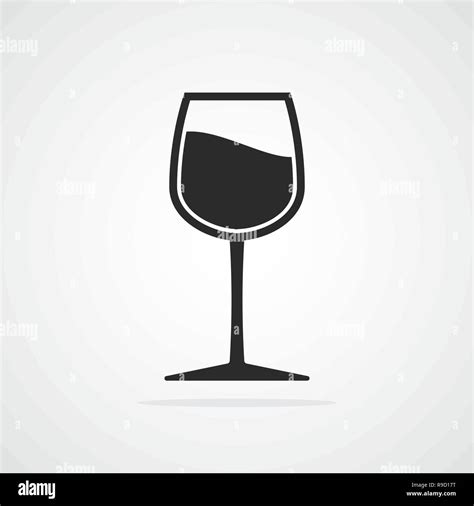 Copa De Vino Icono Ilustraci N Vectorial Silueta Negra De Copa De