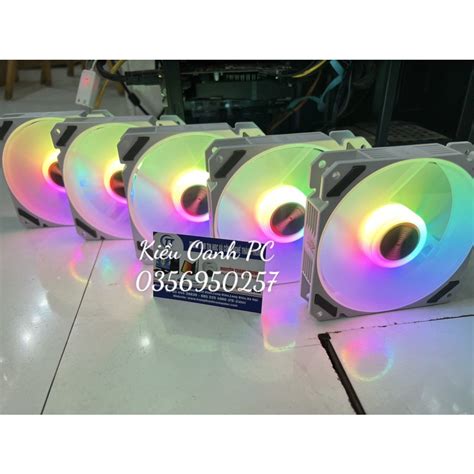 Quạt Tản Nhiệt Fan Led RGB Coolmoon Y2 Có Điều Tốc PWM Led Sync Hub