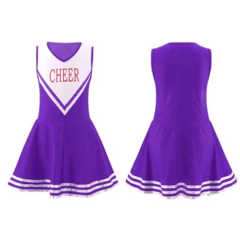 Alvivi Girls Cheer Leader Uniform Costume Christmas Party Halloween Fancy Cosplay Dress Outfits ...