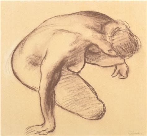 Bernard Meninsky Crouching Nude MutualArt