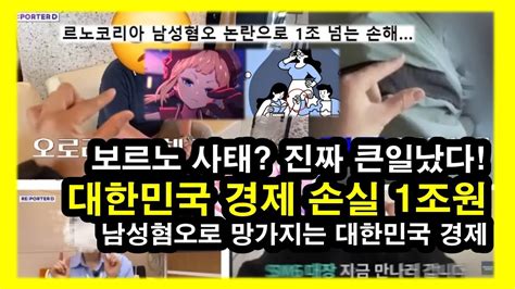 르노코리아 남성혐오 논란으로 경제손실 1조원 Youtube