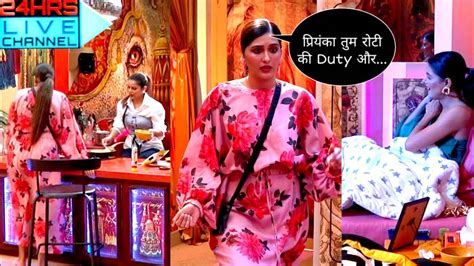 Bigg Boss 16new Priyanka Ka Ko Kaha Nimmu Ne Roti Banana Rat Ko Bartan