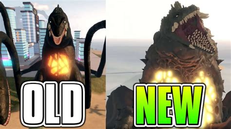 Biollante Old Model Vs New Remodel Comparison Kaiju Universe Roblox