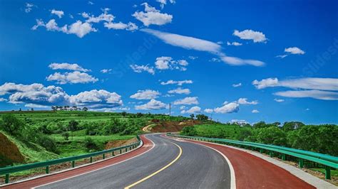 Beauty Road Grassland Highway Rural Scenery Powerpoint Background For