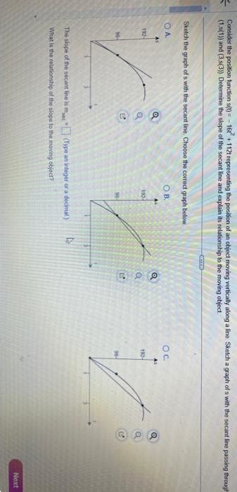 Solved For The Position Function S T −16t2 109t Complete