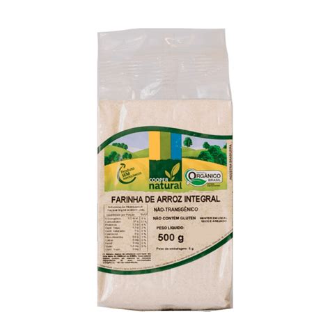 Farinha De Arroz Integral Org Nico Coopernatural G Submarino