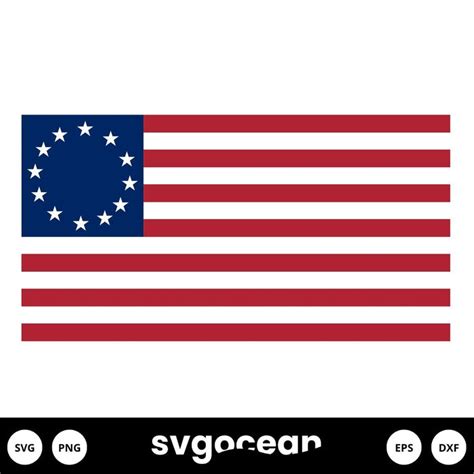 Betsy Ross Flag Svg Vector For Instant Download Svg Ocean — Svgocean