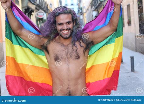 Celebrating Diversity People Silhouettes And The Lgbt Rainbow Flag