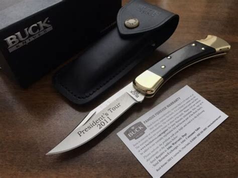 Buck 110 Limited Edition 2011 Presidents Tour Folding Knife Signed By