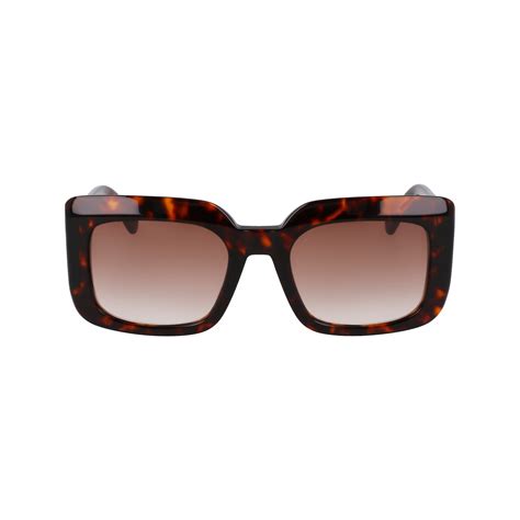 Sunglasses Dark Havana Acetate Longchamp Us