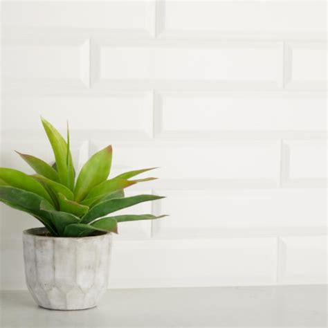 This X Tile With Beveled Edges Gives Kitchen Or Bathroom Walls And