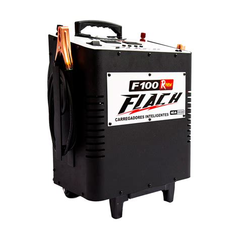 Carregador De Bateria Automotiva Flach Inteligente 40A 12V Bivolt F100