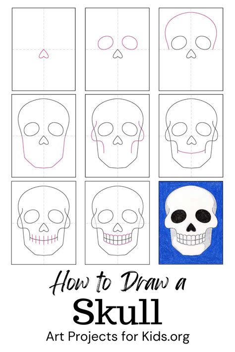 Learn How To Draw A Skull With A Step By Step PDF Tutorial Howtodraw