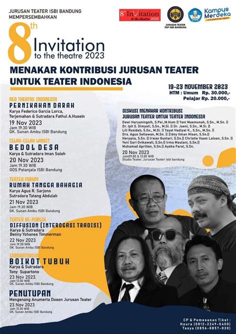 Th Invitation To The Theatre November Di Isbi Bandung