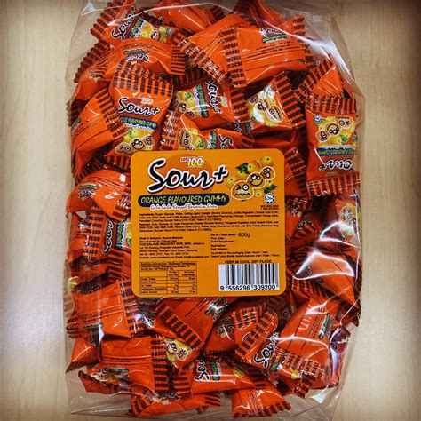 Lot 100 Sour Plus Orange Gummy 600g 150pcs Lazada