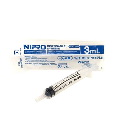 Nipro Cc Sterile Syringe Only Luer Slip Box Of