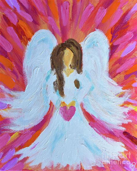 Angel Heart Painting By Karrilee Aggett Fine Art America