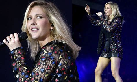 Ellie Goulding Looks Leggy In Black Sequin Hot Pants At V Festival Daily Mail Online