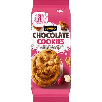 Jumbo Chocolate Cookies Met Witte Chocolade Rozijnen Cranberry S 8