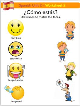 Cómo estás Spanish Feelings FREE Worksheet by Discover English