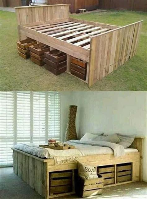 Easy And Inexpensive DIY Pallet Furniture Ideas Diy Pallet Bed