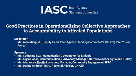 Iasc Briefing Good Practices In Operationalizing Collective Approaches