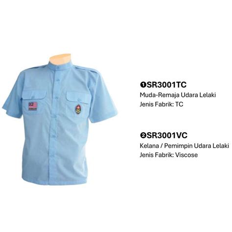 Uniform Pengakap Udara Mudaremajakelanapemimpin Malelelaki Sr3001