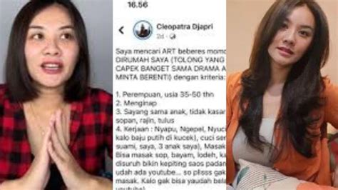 Bukan Cuma Rp Juta Begini Klarifikasi Cleopatra Soal Gaji Art