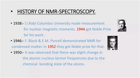 Nmr Spectroscopy An Overview And Its Principle Ppt Free Download