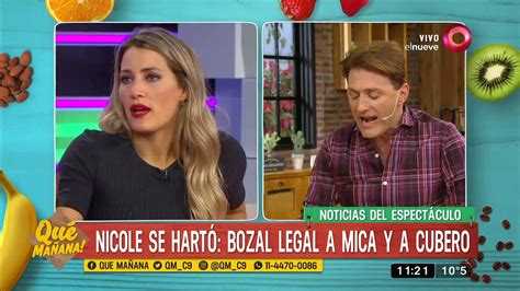 Nicole Neumann Le Puso Bozal Legal A Mica Viciconte Y Fabián Cubero Youtube