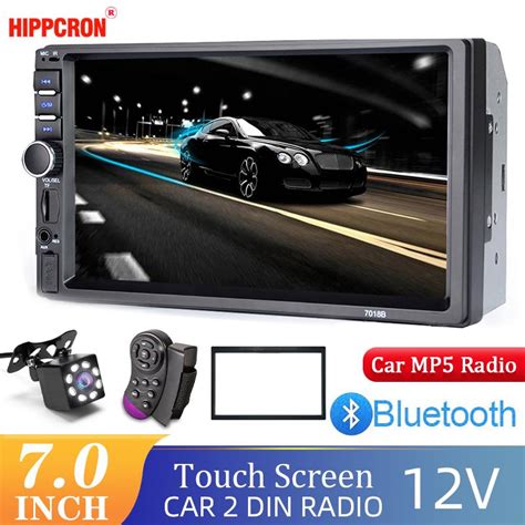 Cheap Hippcron Car Radio 7 Inch 12V 2 Din Audio Stereo Bluetooth Rear