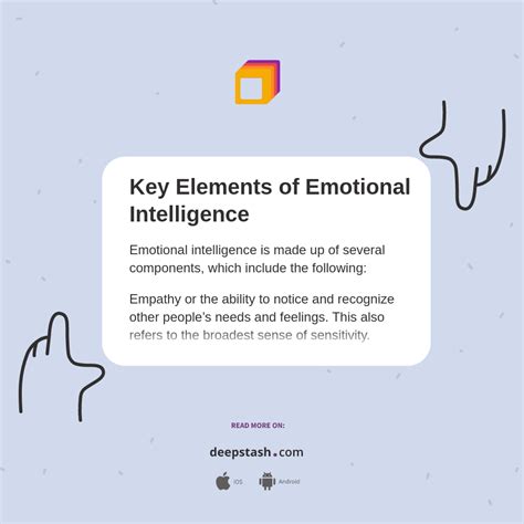 Key Elements Of Emotional Intelligence Deepstash