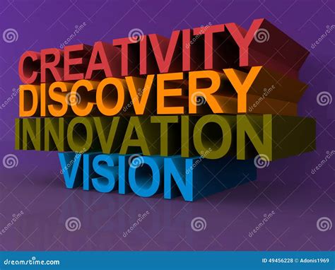 Creativity, Discovery, Innovation and Vision Stock Illustration ...