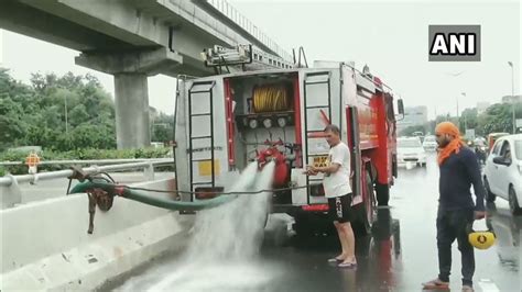 Delhi Weather News Live Updates Massive Traffic Jam Waterlogging Amid