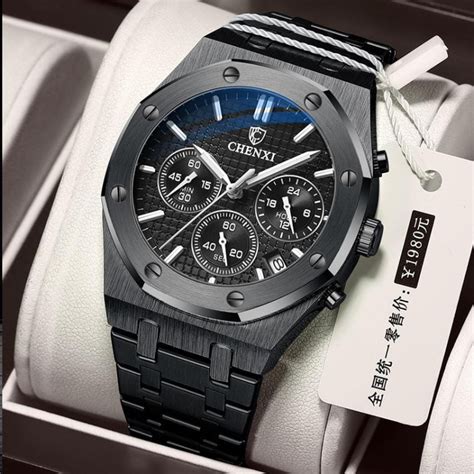 Chenxi Black Fashion Business Mens Watches Top Luxury Brand