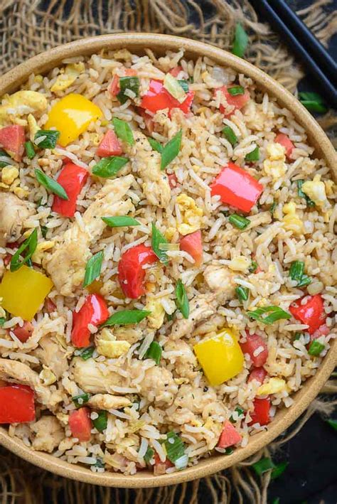 Homemade Chicken Fried Rice Recipe Step By Step Whiskaffair