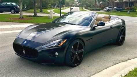 2010 Maserati Granturismo Convertible Matte Black W Mc Stradale Sport