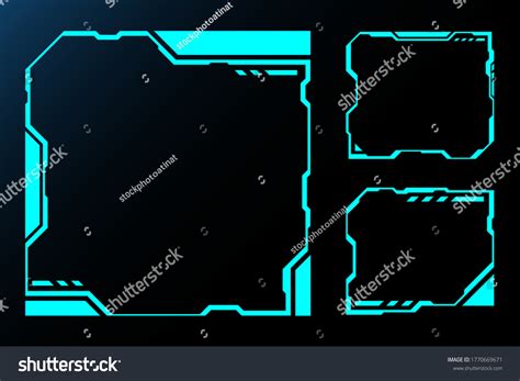 Frame Set Technology Future Interface Hud Stock Vector Royalty Free