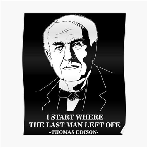 Start Famous Inspirational Quote Thomas Edison Product Premium Matte