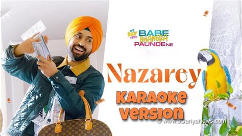 Nazarey Karaoke Version Diljit Dosanjh Sargun Mehta Avvy Sra Babe Bhangra Paunde Ne