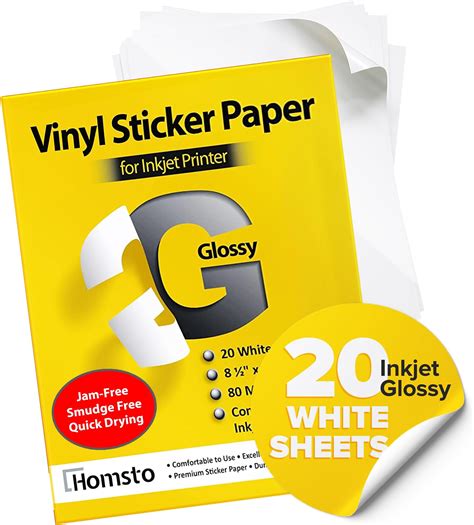 Premium Printable Vinyl Sticker Paper For Inkjet Printer