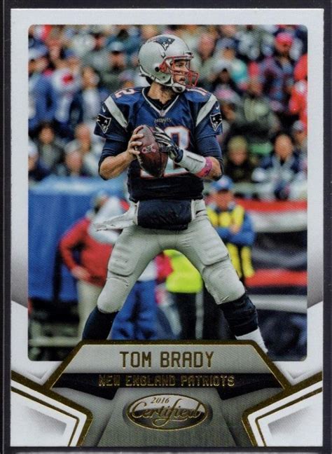 Tom Brady 2016 Panini Certified Card 6 New England Patriots ~ Goat