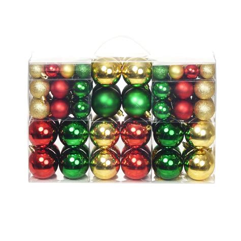 Bolas De Natal 100 Pcs Vermelho Dourado Verde BoutikXL Loja Online