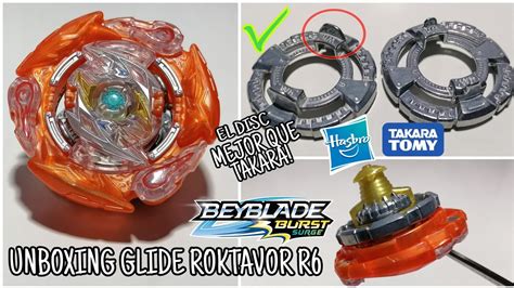 Unboxing GLIDE ROKTAVOR R6 Beyblade Burst Surge Con El MEJOR DISCO DE