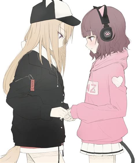 Safebooru 2girls Bangs Baseball Cap Black Jacket Blonde Hair Blunt