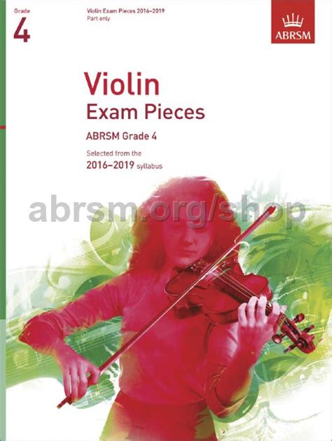 Violin Exam Pieces 20162019 ABRSM Grade 4 Part ABRSM