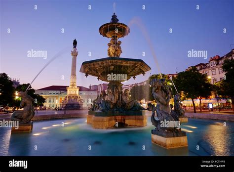 Lisbon Dom Pedro Square Hi Res Stock Photography And Images Alamy