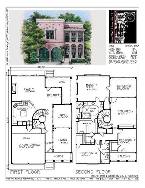 Two Story House Building Plans, New Home Floor Plan Designers, 2 Story | Narrow lot house plans ...