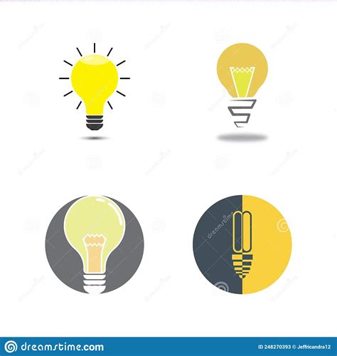 Light Bulb Symbol Icon Illustration Stock Vector Illustration Of